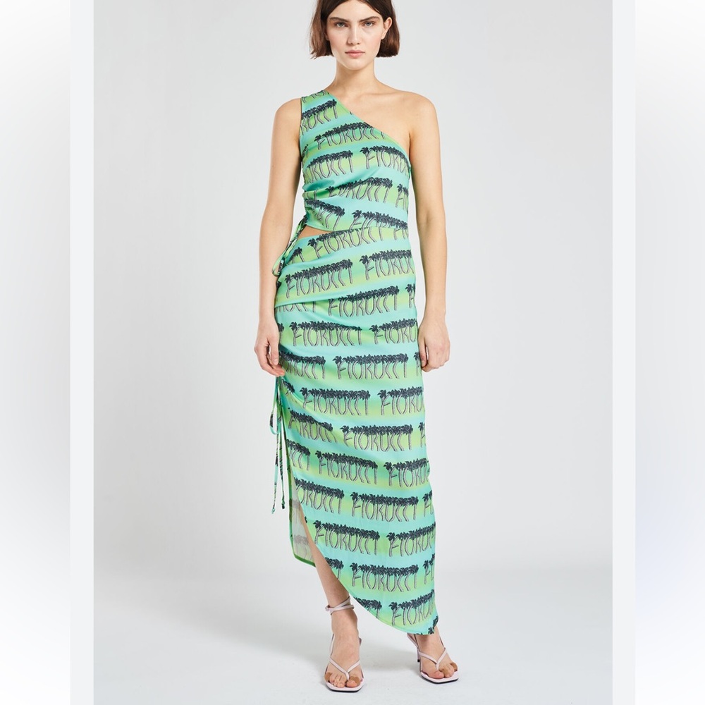 Palm Fiorucci Drawstring Dress in Green size L